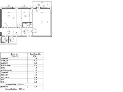 3 camere, decomandat, et 4/10, Iancului